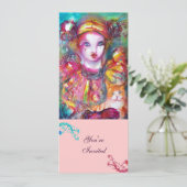 Invitation PIERROT AVEC CHAT / Mardi Gras Fête de Mascarade (Debout devant)