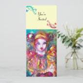 Invitation PIERROT AVEC CHAT / Mardi Gras Fête de Mascarade (Debout devant)