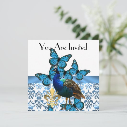 Invitation Pierrot bleu (Debout devant)