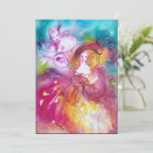 Invitation PIERROT ET ARLECCHINA Bal Masqué du Mardi Gras (Debout devant)