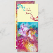 Invitation PIERROT ET ARLECCHINA Carnaval de Venise, (Devant / Derrière)