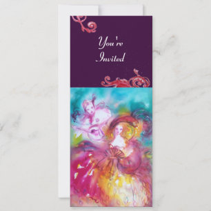 Invitation PIERROT ET ARLECCHINA Carnaval de Venise,