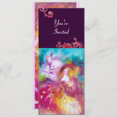 Invitation PIERROT ET ARLECCHINA Carnaval de Venise, (Devant / Derrière)