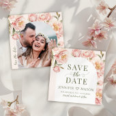 Invitation Pies blanches Enregistrer l'invitation photo date