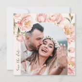 Invitation Pies blanches Enregistrer l'invitation photo date (Devant)