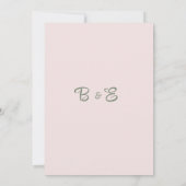 Invitation Pies de guirlande rose feuille d'eucalyptus Enregi (Dos)