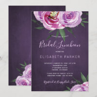 Pies mauves modernes piments prune violet nuptiale