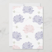 Invitation Pies rose et violet Douce 16 Anniversaire fête (Dos)