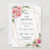 Invitation Pies roses 65e anniversaire (Devant)