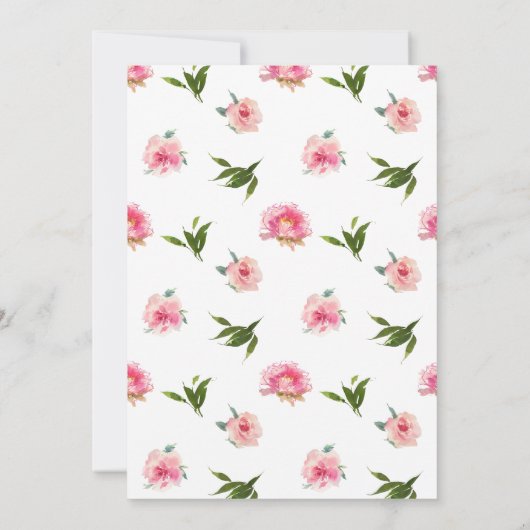 Invitation Pies roses 65e anniversaire (Dos)