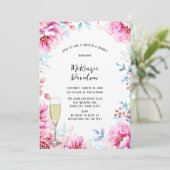 Invitation Pies roses Airy Floral Brunch et Bubbly (Debout devant)