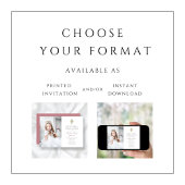 Invitation Pies roses Croix Fille première communion Photo