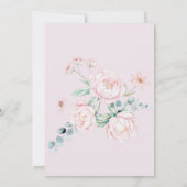 Invitation Pies roses Fleurs sauvages Bow Garden Fête des mar (Dos)