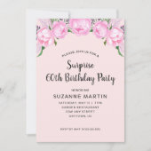 Invitation Pies roses| Surprise 60e anniversaire (Devant)