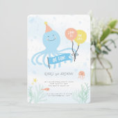 Invitation Pieuvre mignonne sous la mer (Debout devant)