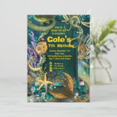 Invitation Pieuvre sous l'Invitation du Parti de la sirène de (Debout devant)