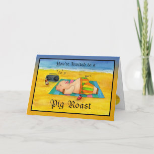 Invitation Pig Roast Card
