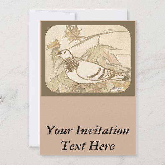 Invitation Pigeon dans les bois (Devant)