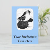 Invitation Pigeon hirondelle saxon 1978 (Debout devant)