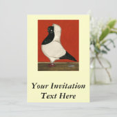 Invitation Pigeon noir (Debout devant)