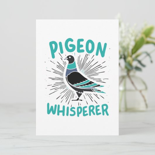 Invitation Pigeon Whisperer (Debout devant)