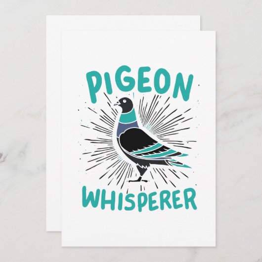Invitation Pigeon Whisperer (Devant / Derrière)
