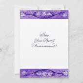 Invitation PIGEONS BLANCS À LA FENÊTRE monogramme, champagne (Dos)