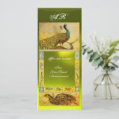 Invitation PIGEONS D'AMOUR DE MARIAGE MONOGRAMME ,marron blan (Debout devant)