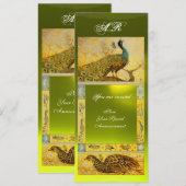 Invitation PIGEONS D'AMOUR DE MARIAGE MONOGRAMME ,marron blan (Devant / Derrière)