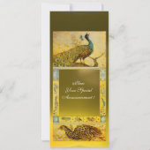 Invitation PIGEONS DE MARIAGE AMOUR MONOGRAMME ,topaze jaune  (Dos)