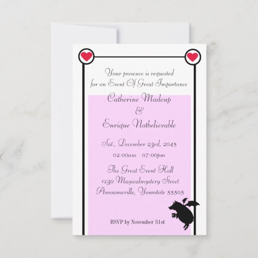 Invitation Piges volantes (Dos)