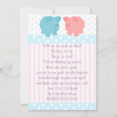 Invitation Piggies roses et bleues (Devant)