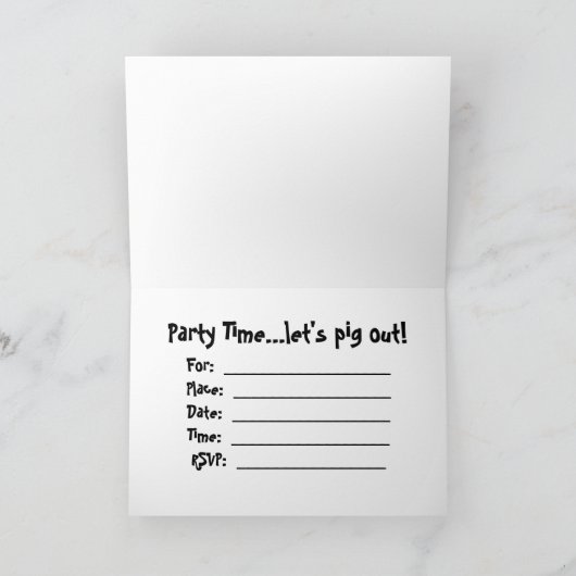 Invitation Piggy Collage (Intérieur)