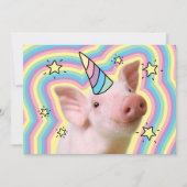 Invitation Piglet magique Unicorn (Devant)