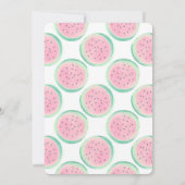 Invitation Piglet mignon pastèque Anniversaire (Dos)