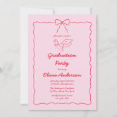 Invitation Pignon rouge rose à la main gigogne photo Grad Par (Devant)