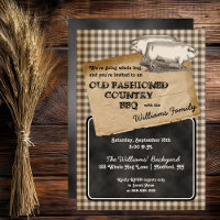 Pigs Rustiques Jardin de porc cueillette barbecue 