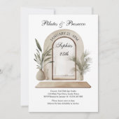 Invitation Pilates and Prosecco Wellness Themed Birthday (Devant)