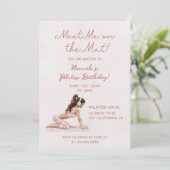 Invitation Pilates roses modernes Princesse Anniversaire (Debout devant)