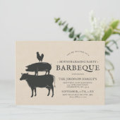 Invitation Pile animale | Barbecue de chauffage domestique (Debout devant)