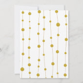 Invitation Pile d'or perles de la partie d'engagement mariage (Dos)