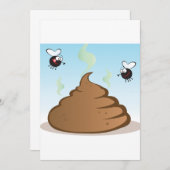 Invitation Pile Puant De Poop (Devant / Derrière)