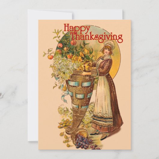 Invitation Pilgrim Girl avec style victorien (Devant)