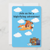 Invitation Pilote de chien avion volant, Anniversaire de enfa (Devant)