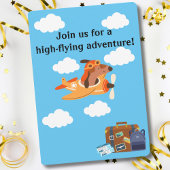 Invitation Pilote de chien avion volant, Anniversaire de enfa