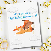 Invitation Pilote de chien avion volant, Anniversaire de enfa