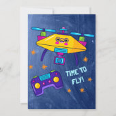 Invitation Pilote de drone RC Racing Cute Kawaii Anniversaire (Dos)