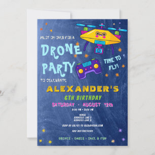Invitation Pilote de drone RC Racing Kawaii Anniversaire