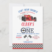 Invitation Pilote de voiture de course UN premier circuit de (Devant)