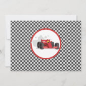 Invitation Pilote de voiture de course UN premier voyage phot (Dos)